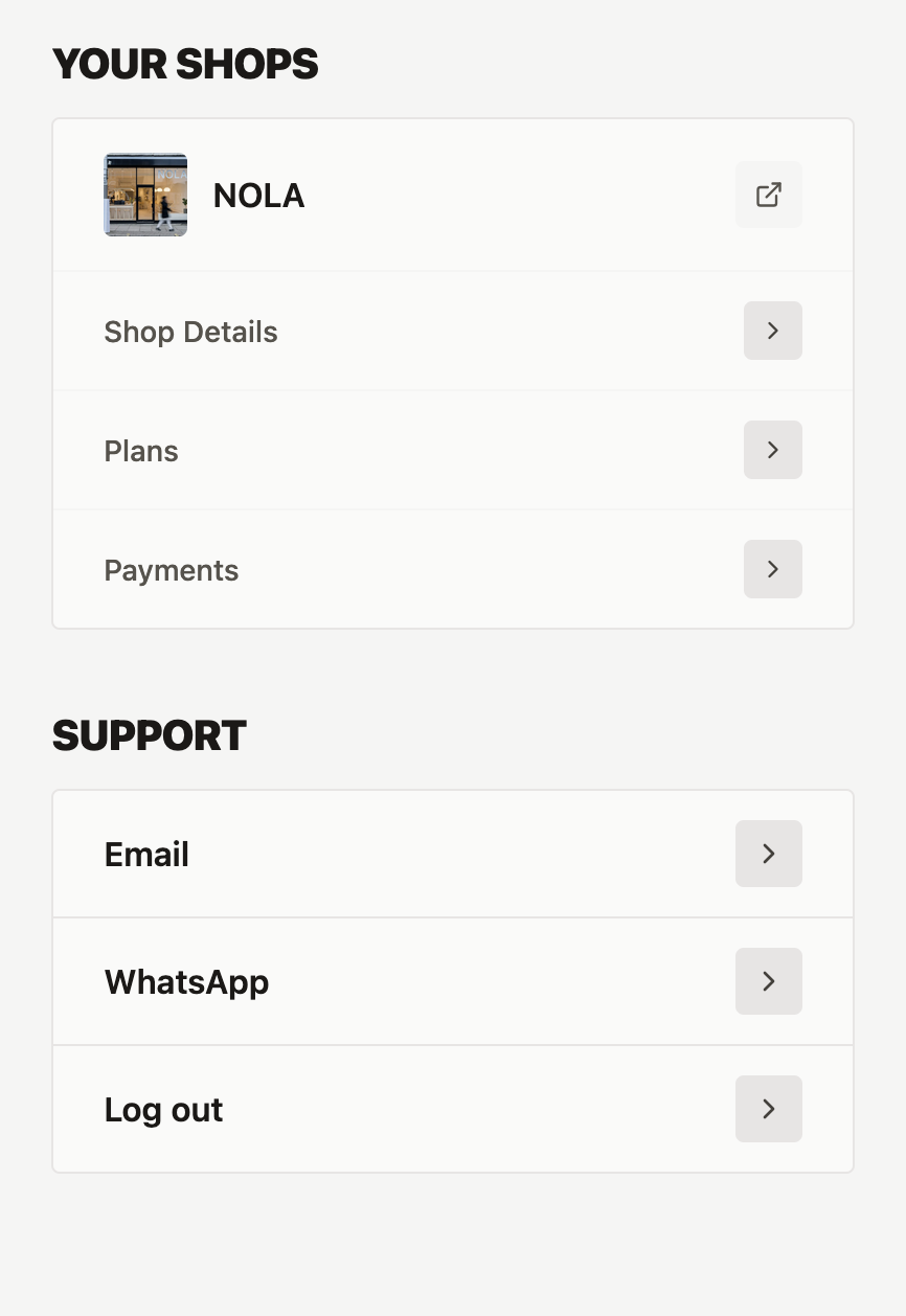 Membership management dashboard